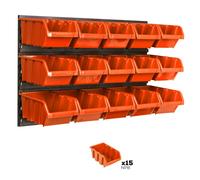 Scatole impilabili Scaffale a muro Contenitori arancioni Stoccaggio Tool Wall