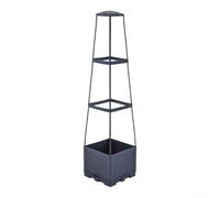 Sistema di supporto per piante rampicanti per ortaggi e fiori (3 anni-vite | Plastica PP rinforzata, resistente allo sbiadimento UV, design robusto con fibbia, montaggio senza attrezzi, lunga durata