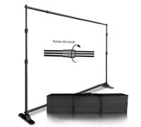 Sistema di supporto per telaio con supporto per sfondo a doppia barra trasversale per studio fotografico Video Schermo verde in mussola