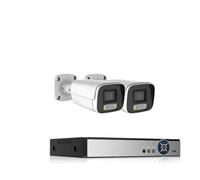 Sistema di telecamere CCTV AHD 4K con Visione Notturna Colorata Ai, Kit DVR H.265 8CH, Kit di videosorveglianza con Telecamera analogica Impermeabile da 8 MP for Esterni(1T,8CH DVR 2 Camera_UK Plug)