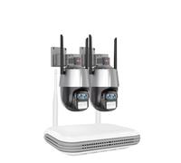 Sistema di telecamere di sicurezza 4K Dual Lens CCTV Kit Di Sicurezza For Telecamere Esterne Ai Human Auto Tracking PTZ Telecamera IP Kit Di Sorveglianza NVR 4CH(None,2 Pcs Camera System)