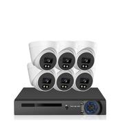 Sistema di telecamere di Sicurezza a Cupola 4K AHD Kit DVR 8CH Kit di videosorveglianza for telecamere CCTV a Colori da 8 MP con Visione Notturna(3T(户外运动),8CH DVR 6 PCS Camera_EU Plug)
