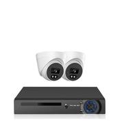 Sistema di telecamere di Sicurezza a Cupola 4K AHD Kit DVR 8CH Kit di videosorveglianza for telecamere CCTV a Colori da 8 MP con Visione Notturna(4T,8CH DVR 2 PCS Camera_UK Plug)