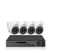 Sistema di telecamere di Sicurezza a Cupola 4K AHD Kit DVR 8CH Kit di videosorveglianza for telecamere CCTV a Colori da 8 MP con Visione Notturna(1T,8CH DVR 4 PCS Camera_AU Plug)