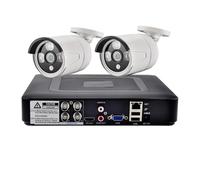 Sistema di telecamere di Sicurezza AI AHD 4CH 5MP Kit Mini DVR CCTV 5 in 1 Kit di videosorveglianza P2P H.265X con Telecamera da Esterno 5MP(1T,1080P 2 Bullet Cam)