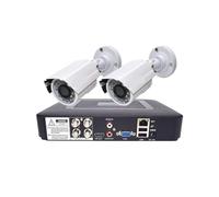 Sistema di telecamere di sicurezza CCTV 4CH DVR Telecamere 2PCS Video sorveglianza 1080P 2MP 4CH 5 in 1 Kit di sicurezza DVR a infrarossi AHD 1200 TVcamera(2Metal camera720p)