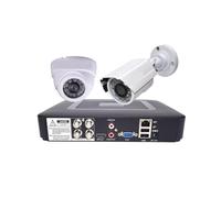 Sistema di telecamere di sicurezza CCTV 4CH DVR Telecamere 2PCS Video sorveglianza 1080P 2MP 4CH 5 in 1 Kit di sicurezza DVR a infrarossi AHD 1200 TVcamera(1Metal 1ceiling720p)