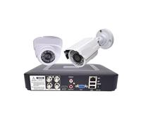 Sistema di telecamere di sicurezza CCTV 4CH DVR Telecamere 2PCS Video sorveglianza 1080P 2MP 4CH 5 in 1 Kit di sicurezza DVR a infrarossi AHD 1200 TVcamera(1Metal 1ceiling1080p)