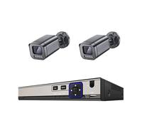 Sistema di telecamere di Sicurezza CCTV Poe da 8 MP, NVR 10CH, 8CH, 4CH, 4K, con rilevamento facciale AI Intelligente, Audio bidirezionale, Kit di videosorveglianza for Esterni(8T,4CH NVR x2 Cameras)