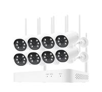 Sistema di telecamere di sicurezza CCTV Wireless 3MP 8CH Tuya Smart NVR IP66 Kit Di Videosorveglianza For Di Sicurezza Con Telecamera Bidirezionale Impermeabile(1 NVR 8PCS CAMERA)