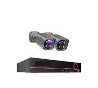 Sistema di telecamere di sicurezza di telecamere 8CH 4K UHD 8MP Kit NVR H.265 PoE Sorveglianza esterna AI Rilevamento umano Conversazione bidirezionale CCTV Set(1T,8CH 2 Cameras)