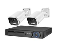 Sistema di telecamere di sicurezza di telecamere di sicurezza 4K 8MP Kit NVR H.265 POE Set di registrazioni video for telecamera CCTV impermeabile for esterni(1T,4CH NVR and 2 Camera)