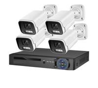 Sistema di telecamere di sicurezza di telecamere di sicurezza 4K 8MP Kit NVR H.265 POE Set di registrazioni video for telecamera CCTV impermeabile for esterni(4T,4CH NVR and 4 Camera)