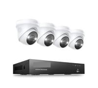 Sistema di telecamere di sicurezza di telecamere di videosorveglianza 8CH 4K PoE AI Face Decetion 5MP 8MP Telecamere IP for visione notturna a colori Kit di sicurezza CCTV(2T,4PCS 8MP Cameras)