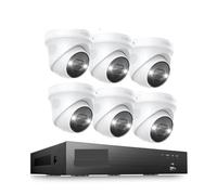 Sistema di telecamere di sicurezza di telecamere di videosorveglianza 8CH 4K PoE AI Face Decetion 5MP 8MP Telecamere IP for visione notturna a colori Kit di sicurezza CCTV(None,6PCS 8MP Cameras)