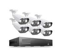 Sistema di telecamere di sicurezza Di videosorveglianza 4K Super HD PoE Kit NVR 8CH H.265 + Telecamere IP bullet resistenti alle intemperie Ip67 Set CCTV di sicurezza for esterni(None,8CH NVR 6Cameras
