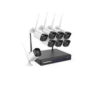 Sistema di telecamere di sicurezza Di videosorveglianza con NVR da 5 MP Telecamere IP da 3 MP Registrazione di telecamere di sicurezza Kit di telecamere CCTV di rilevamento AI(None,8PCS Cameras)