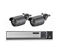 Sistema di telecamere di sicurezza H.265 5MP POE NVR CCTV Di Sicurezza 5.0MP Registra Telecamera IP Metallo 6IR P2P Kit Di Videosorveglianza Esterna(2T,NVR and 2 Camera)