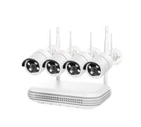 Sistema di telecamere di sicurezza H.265 8CH 5MP CCTV Security NVR Kit Face Detect Color Night Vision Di Sorveglianza Wireless Con Telecamera Bidirezionale(2T,8CH NVR and 4 Camera)