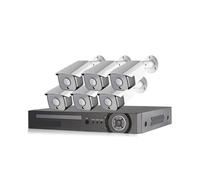 Sistema di telecamere di sicurezza Kit di sistemi di sicurezza for telecamera IP POE con rilevamento del volto da 25 fps 5MP Kit di videosorveglianza CCTV impermeabile AI(None,6pcs cameras)
