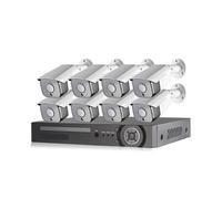 Sistema di telecamere di sicurezza Kit di sistemi di sicurezza for telecamera IP POE con rilevamento del volto da 25 fps 5MP Kit di videosorveglianza CCTV impermeabile AI(None,8pcs cameras)