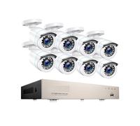 Sistema di telecamere di sicurezza Kit di telecamere impermeabili for sorveglianza esterna H.265 + 8CH DVR 4/8 pezzi 2.0MP 1080p for visione notturna(1T,8CH DVR with 8 Cams-01)