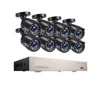 Sistema di telecamere di sicurezza Kit di telecamere impermeabili for sorveglianza esterna H.265 + 8CH DVR 4/8 pezzi 2.0MP 1080p for visione notturna(None,8CH DVR with 8 Cams)