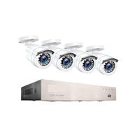 Sistema di telecamere di sicurezza Kit di telecamere impermeabili for sorveglianza esterna H.265 + 8CH DVR 4/8 pezzi 2.0MP 1080p for visione notturna(None,8CH DVR with 4 Cams-01)