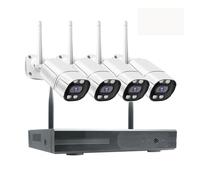 Sistema di telecamere di sicurezza Kit di videosorveglianza NVR da 5MP 3MP 10CH Set di protezione di sicurezza for telecamera IP impermeabile for esterni CCTV senza fili(1T,10CH With 4 Cam 3MP)