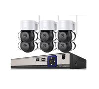 Sistema di telecamere di sicurezza Kit Di Videosorveglianza Wireless 8MP 4K NVR CCTV IP Camera Mini Di Sicurezza For La Casa PTZ Cam 8CH Kit(1T,6 Cameras)