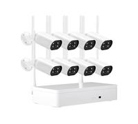 Sistema di telecamere di sicurezza Kit video CCTV Set di telecamere di sicurezza wireless da 3 MP Set di telecamere di sorveglianza Wi-Fi for visione notturna a infrarossi 8CH NVR(2T,8 Cameras)