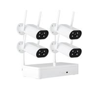 Sistema di telecamere di sicurezza Kit video CCTV Set di telecamere di sicurezza wireless da 3 MP Set di telecamere di sorveglianza Wi-Fi for visione notturna a infrarossi 8CH NVR(None,4 Cameras)