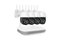 Sistema di telecamere di sicurezza wireless H.265 8CH 4MP 2MP Di Telecamere Wireless Umanoide Bidirezionale Con Tracciamento Automatico Telecamere PTZ Intelligenti Mini Set Di Sorveglianza(500g,8CH NV