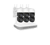 Sistema di telecamere di sicurezza wireless H.265 8CH 4MP 2MP Di Telecamere Wireless Umanoide Bidirezionale Con Tracciamento Automatico Telecamere PTZ Intelligenti Mini Set Di Sorveglianza(500g,8CH NV