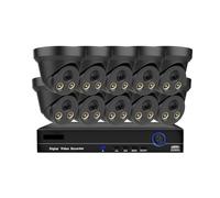 Sistema di telecamere di sicurezza wireless Kit di videosorveglianza telecamera dome 4K POE Kit di telecamere di sicurezza IP impermeabile for esterni Set Visione notturna a colori Kit NVR 8CH(None,10