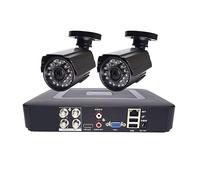 Sistema di telecamere di sicurezza wireless Telecamera di sicurezza CCTV AHD Kit Video Sorveglianza Metallo 2 Telecamera HD 720P/1080P 4CH DVR Sorveglianza Visione notturna impermeabile(1080P camera k