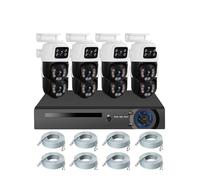 Sistema di telecamere di sorveglianza NVR Poe Full HD 6MP 8CH con Doppio Obiettivo PTZ WiFi IP for la Sicurezza Domestica, Video H.265 CCTV(3T(户外运动),8CH And 8PCS 6MP)