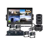 Sistema di telecamere DVR Moible 1080P 4-CH 4CH 360 View Vista posteriore 10.1 "Schermo IPS Monitor VGA 12-32v for camion Bus Van Rv(32G)