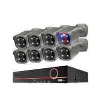 Sistema di telecamere HD 4K 8MP Poe Videosorveglianza Kit NVR 8CH Rilevamento facciale AI Avviso e-Mail Sistema di Sicurezza CCTV bidirezionale(None,8CH NVR- 8 Cameras)