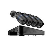Sistema di telecamere IP HD 4CH 5MP Mini Poe NVR con Registrazione Audio Bullet Kit di videosorveglianza for la Sicurezza Domestica Esterna(4T,4PCS 5MP Cameras)
