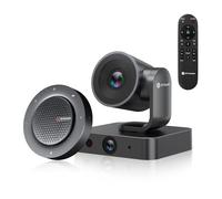 Sistema di telecamere per sala conferenze 4K, telecamera PTZ con tracciamento automatico AI, zoom ottico 3x/5x digitale con set vivavoce Bluetooth, grandangolo da 120°, pickup microfono da 16 piedi