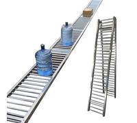 Sistema di trasporto a rulli non alimentato, design pieghevole portatile con ruote zincate per una logistica efficiente del magazzino e supporti per la lavorazione del legno