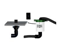 Sistema di ventilazione per wc sog tt variante a pavimento blu / verde