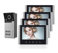 Sistema di videocitofono cablato con display da 7 pollici, visione notturna a infrarossi, sblocco remoto, citofono a due vie per la sicurezza di casa e ufficio