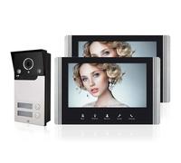 Sistema di videocitofono cablato con display da 7 pollici, visione notturna a infrarossi, sblocco remoto, citofono a due vie per la sicurezza di casa e ufficio