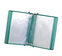 Sistema di visualizzazione di riferimento per montaggio a parete, espositore per cataloghi, cartelle A4 a parete, sistema di riferimento da scrivania/parete, libro a libro per poster, cartelle (verde)