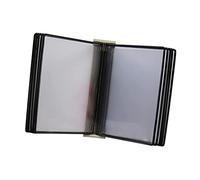 Sistema di visualizzazione di riferimento per montaggio a parete, Portadocumenti a parete for cartelle con 10 pannelli fronte-retro, espositore for libri sfogliabili poster, di riferimento a(Black)