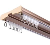 Sistema divisorio da soffitto a doppio binario resistente - binario scorrevole in alluminio da 2 m per un funzionamento fluido e gestione dello spazio - ideale per uso domestico e ufficio