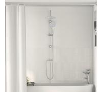 Sistema doccia 2 in 1 in acciaio inox e ottone 47 x 20 x 95 cm, con soffione e doccetta, soffione doccia regolabile e tre tipi di flusso d'acqua per un uso versatile in bagno.