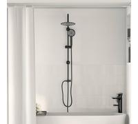 Sistema doccia 2 in 1 nero in acciaio inox, soffione e doccetta con soffione girevole a 360° e inclinazione di 15°, tubo antitorsione, doccetta a mano con tre tipi di flusso d'acqua
